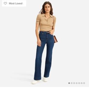 Everlane Dark Wash High Rise Modern Flare Jean